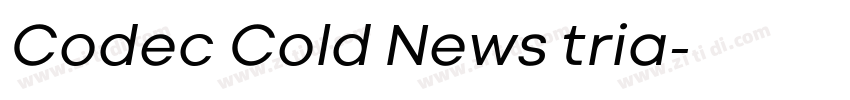 Codec Cold News tria字体转换